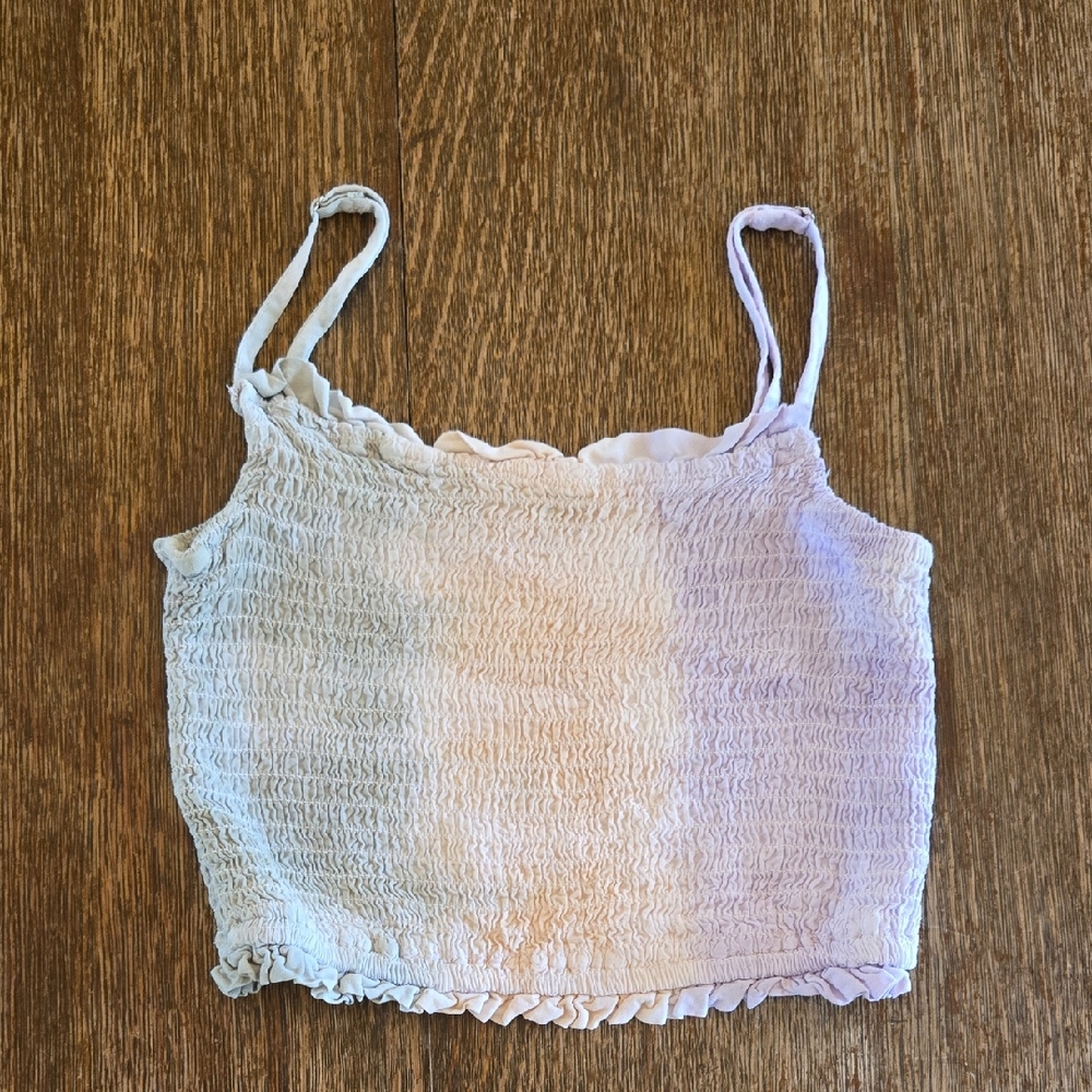 Vintage Havana Smocked Elastic Bottom Crop Top, Girls Size M 10/12